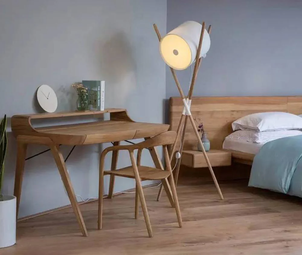 Торшер Shift Lamp - ∅58см x 173см, черный, дерево