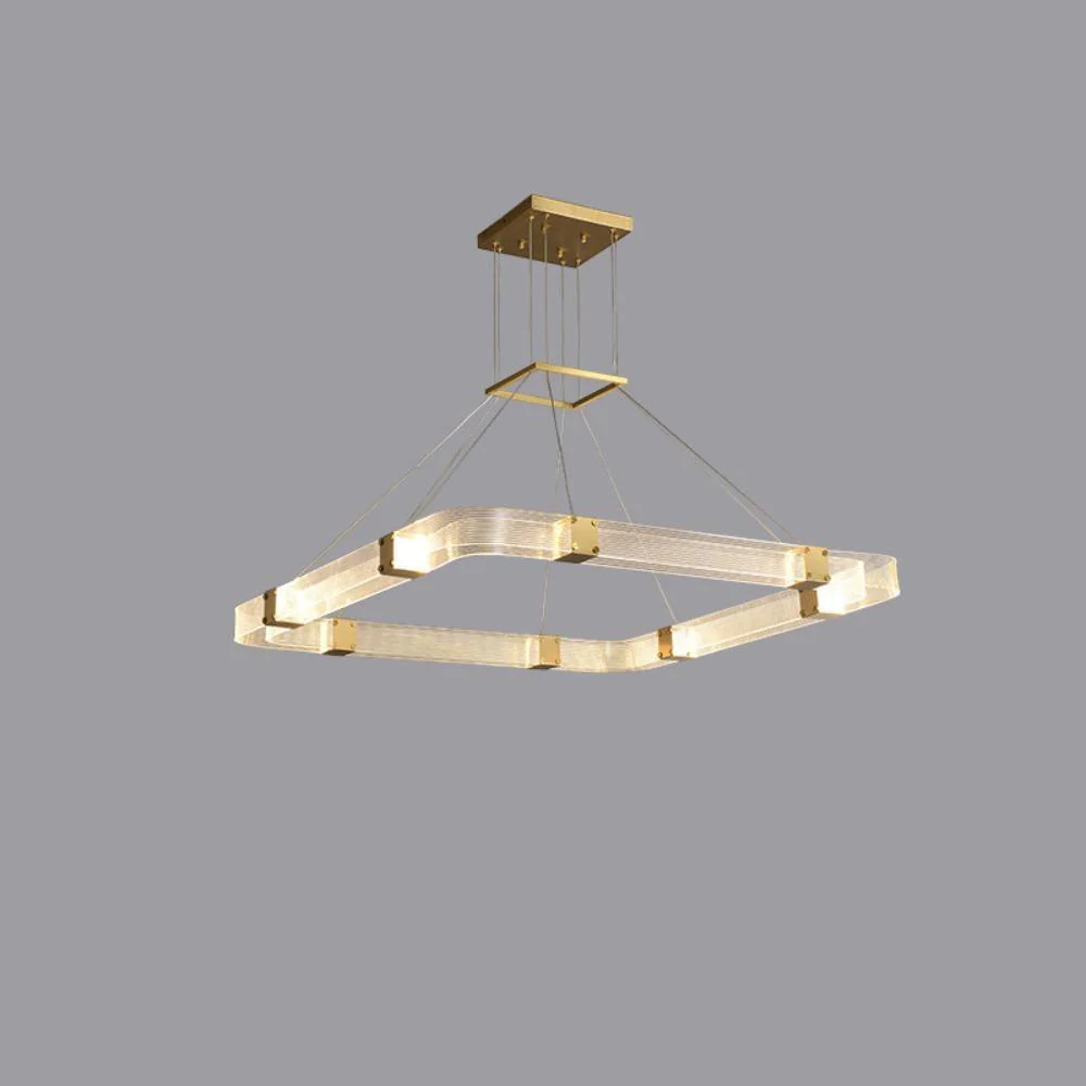 Люстра Parallel LED - два уровня ∅80см + ∅60см, холодный свет, круглая