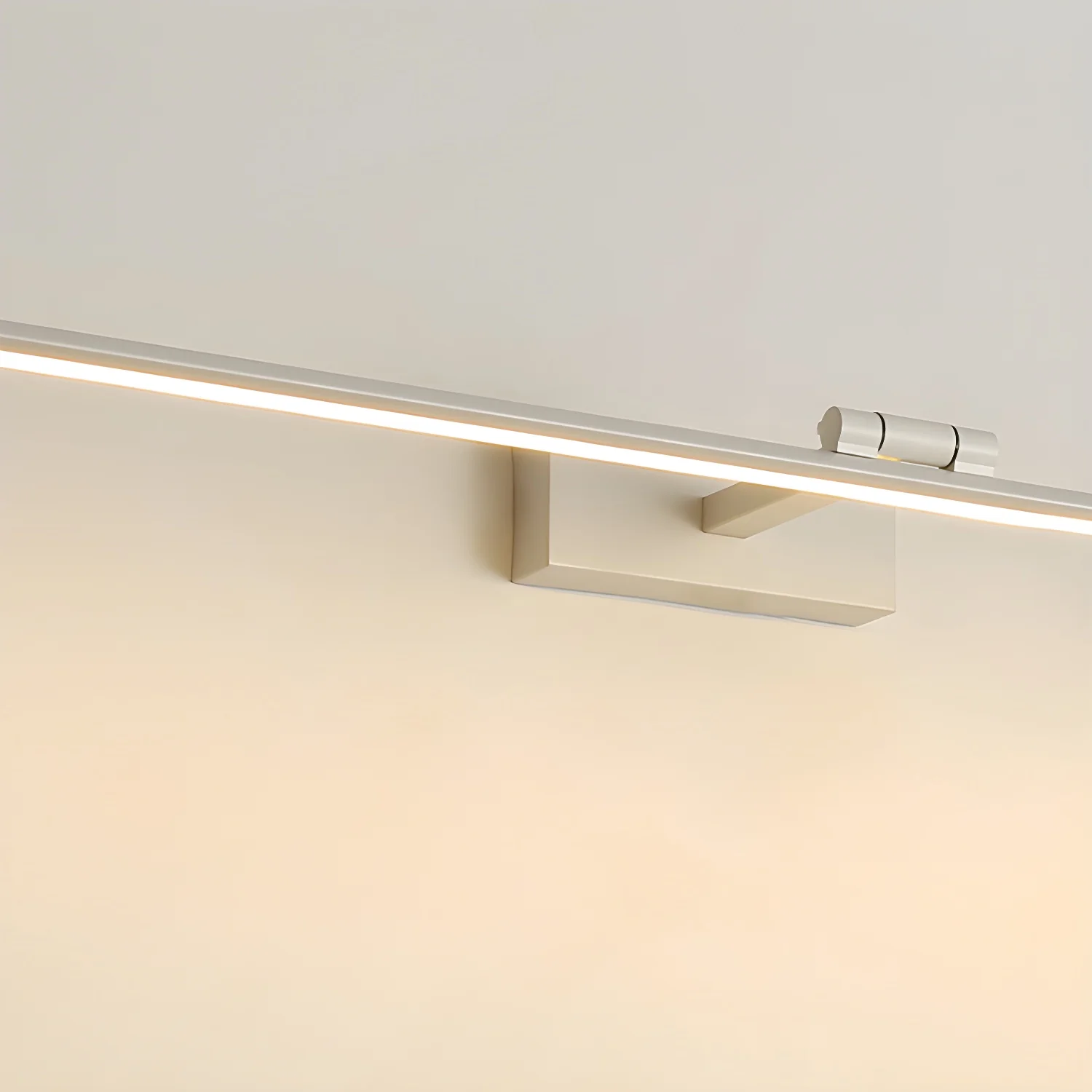 Настенный светильник Linear Bathroom - ∅80см x 6см, черный, теплый свет