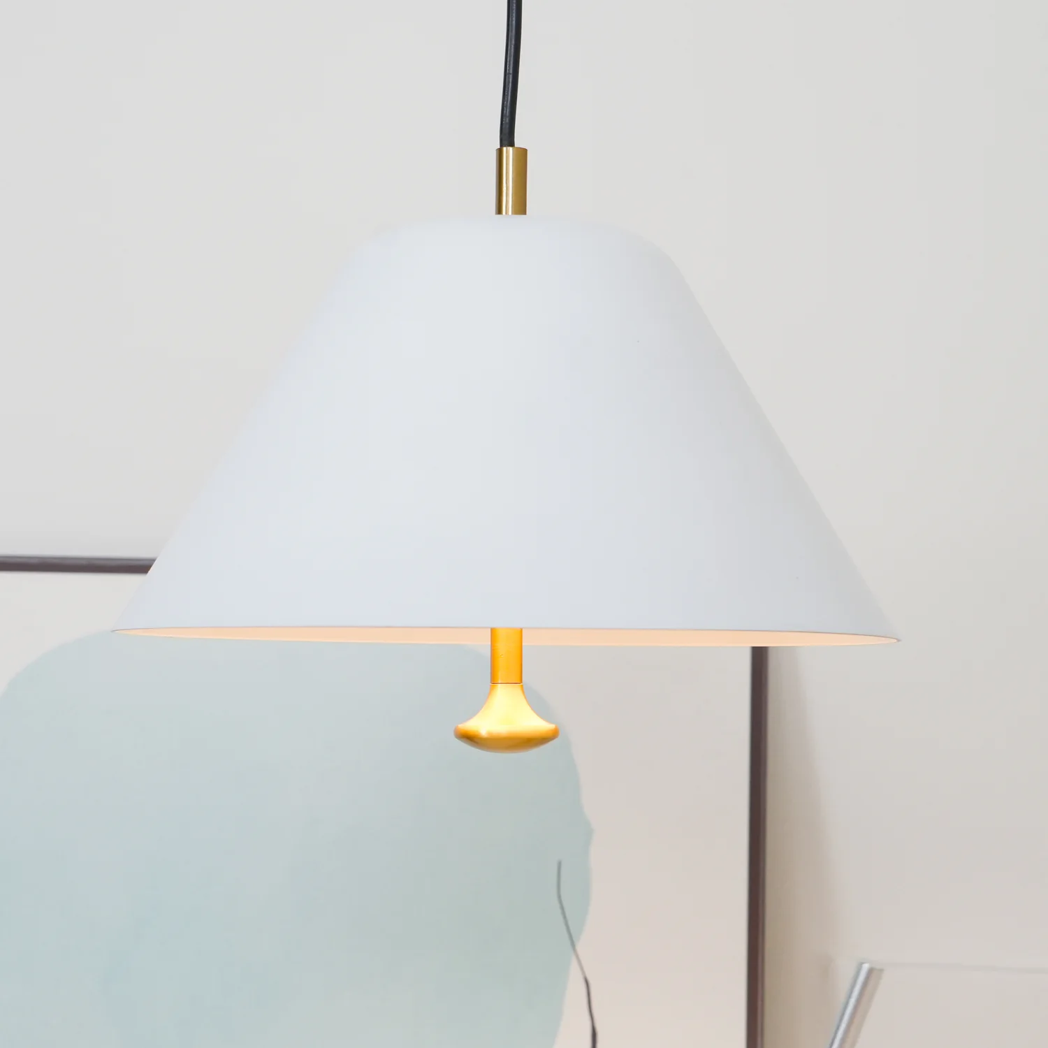 Подвесной светильник Minimalist - ∅28см x 150см, белый, черный