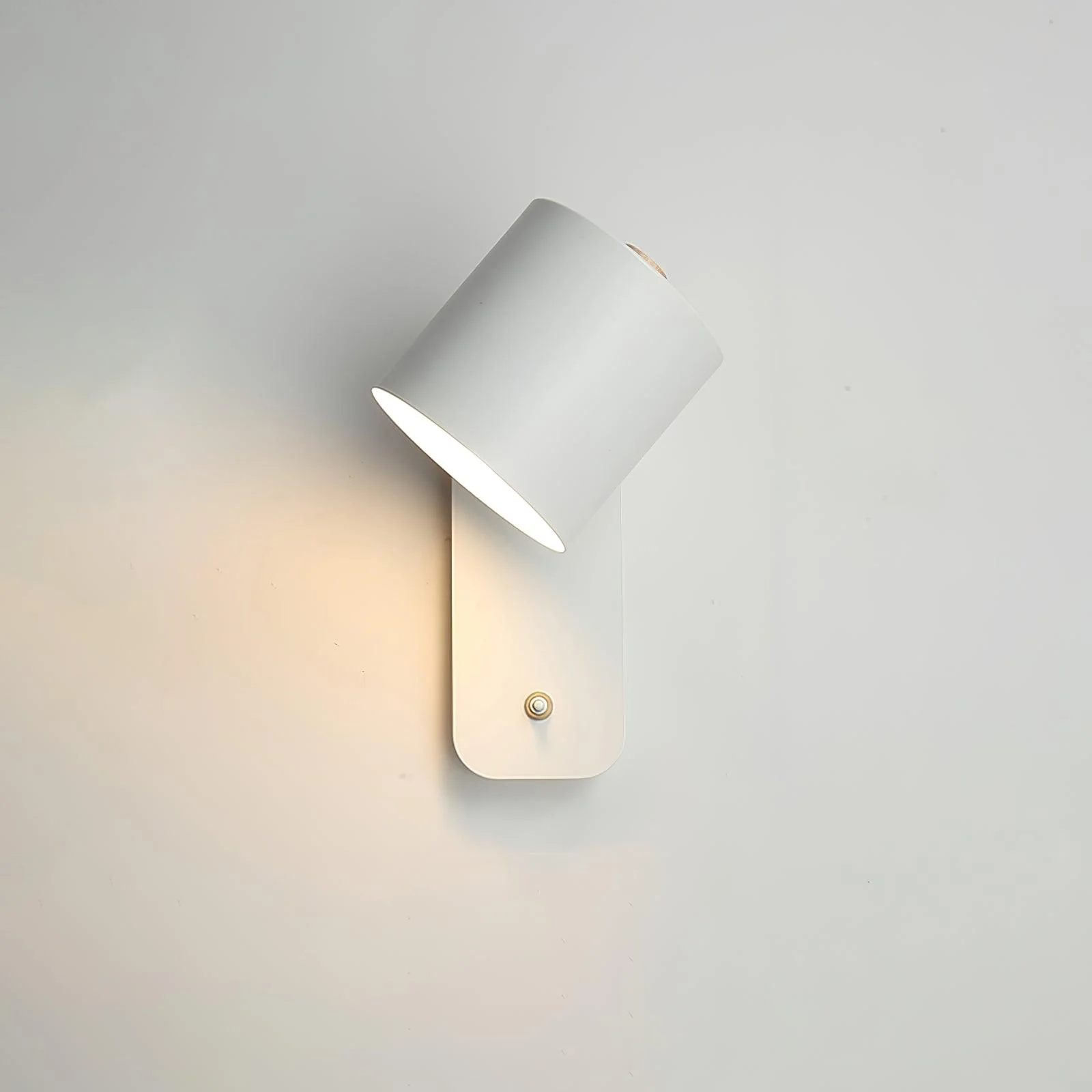 Настенный светильник Rotatable Cylinder Plug-in - ∅13см x 30см, белый