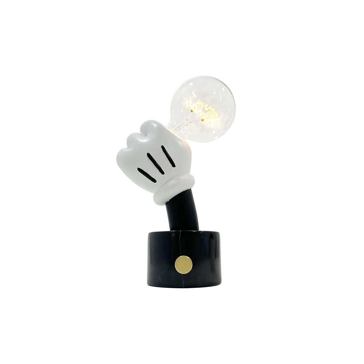 Настольный светильник Very Nice Table Lamp - модель B ∅23см х 38см, белый мрамор, прозрачный
