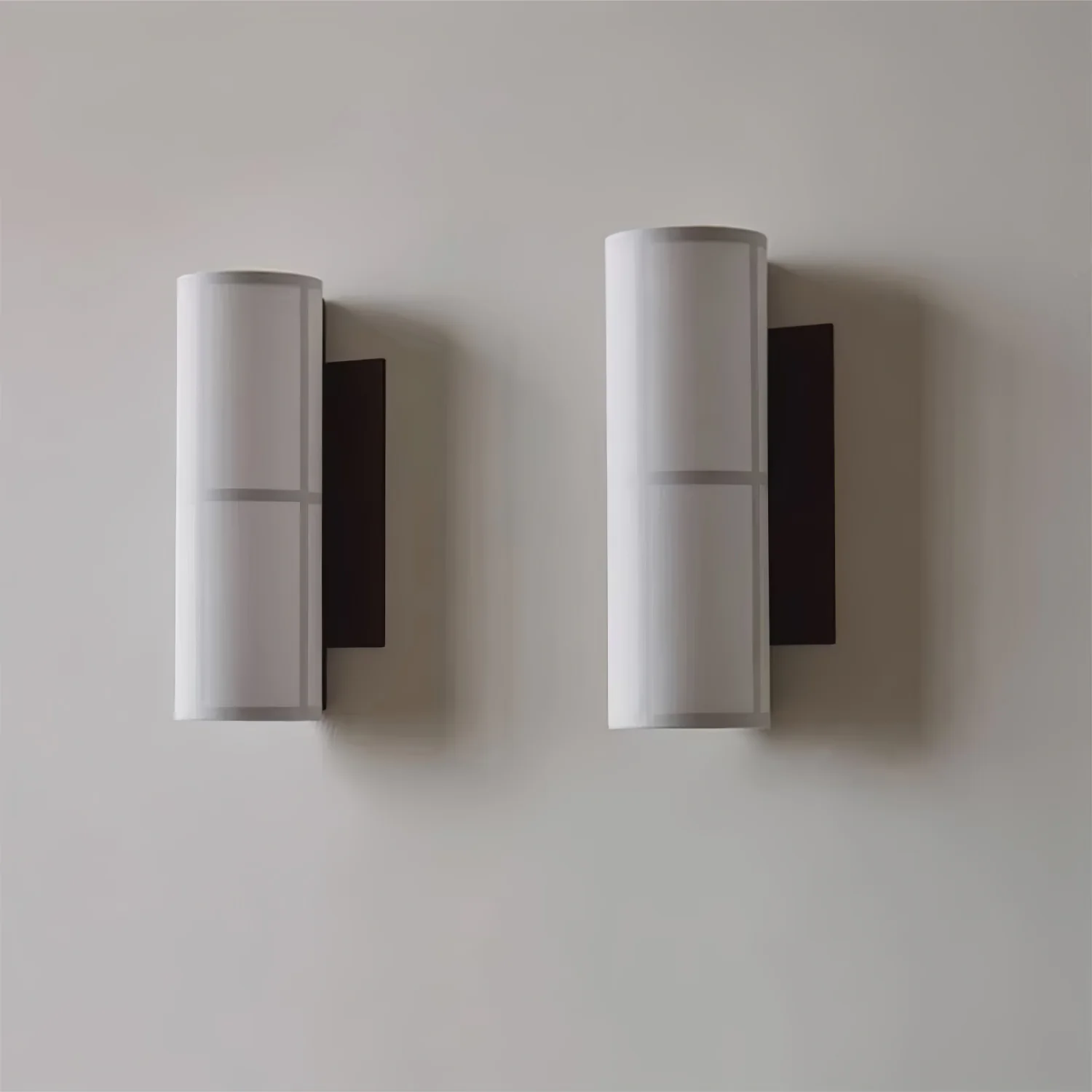 Настенный светильник Cylinder Fabric - ∅12см x 30см, белый