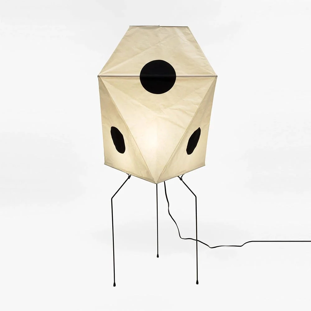 Торшер Origami Lantern - ∅56см x 34см, черный, белый