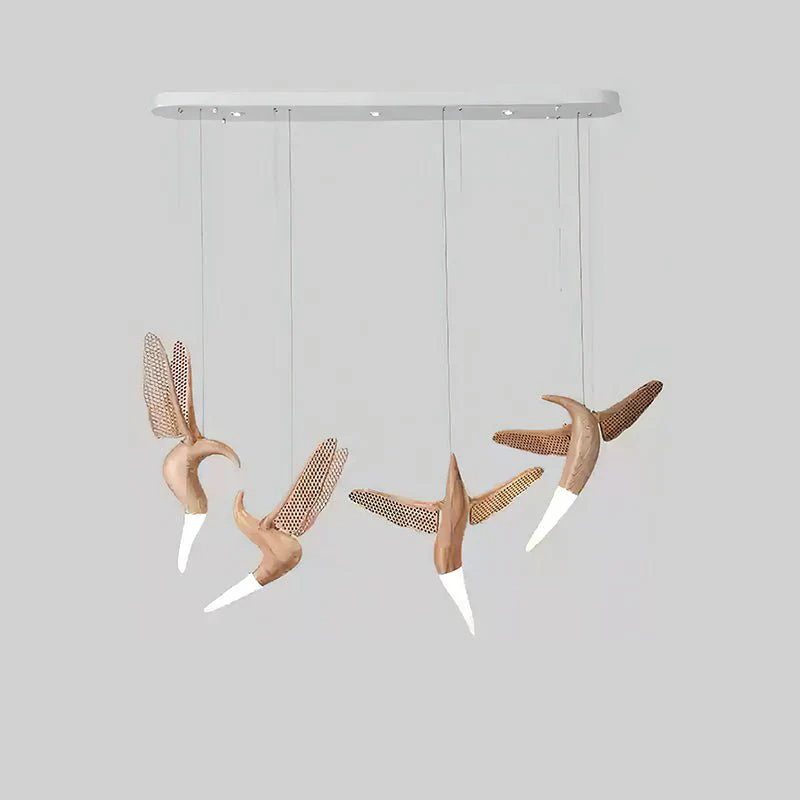 Люстра Dancer - модель E, 50см x 26см x 80см, орех, теплый свет