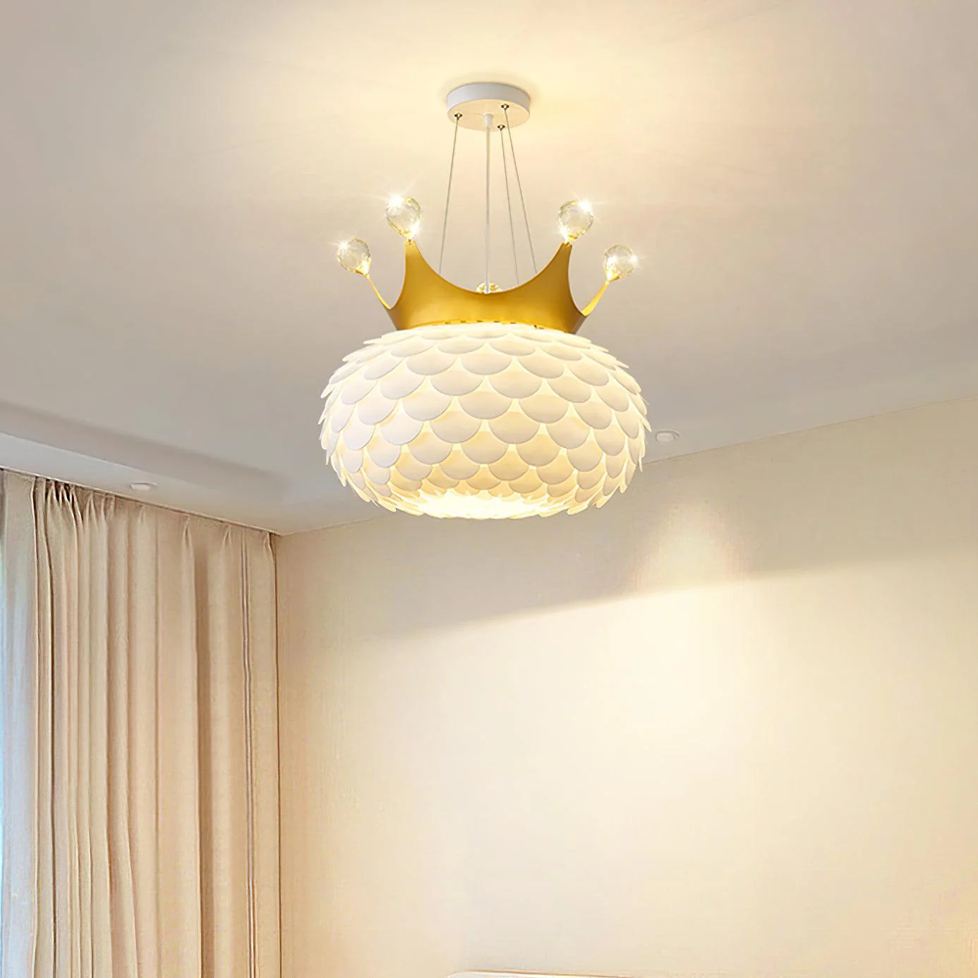 Подвесной светильник Aluvia Crown - ∅45см x 59см, золотой