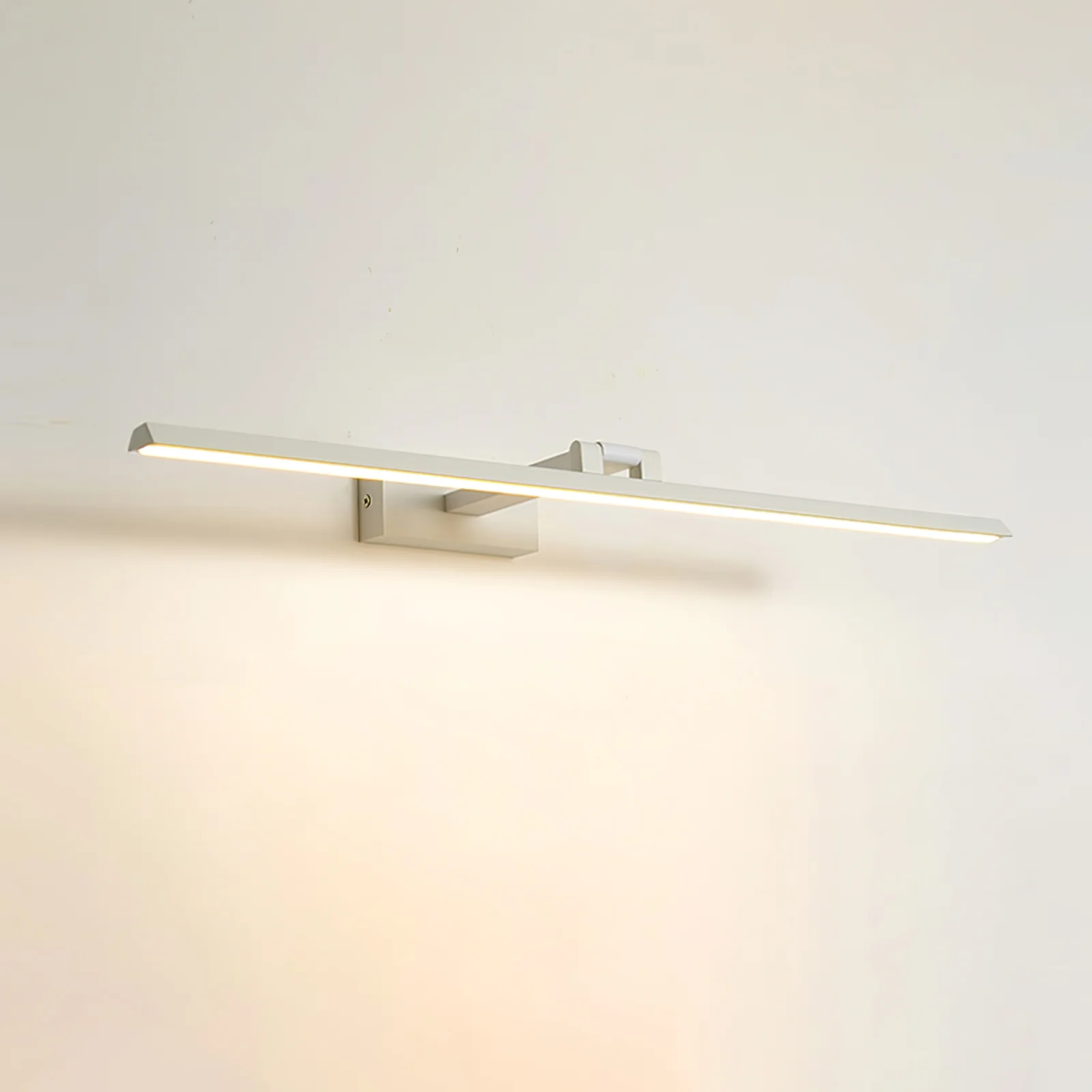 Настенный светильник Linear Bathroom - ∅80см x 6см, черный, теплый свет