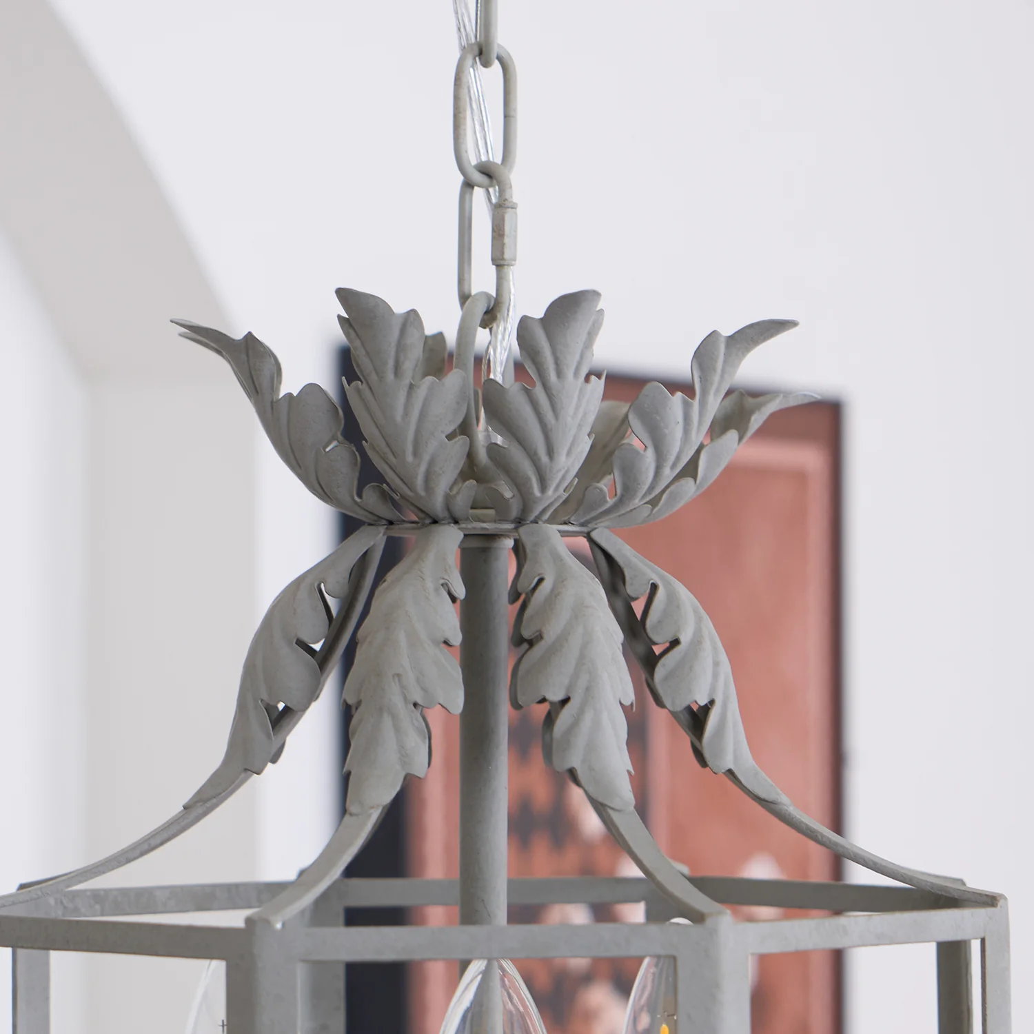 Люстра Lustre Retro Cage - ∅28см x 45см, серый