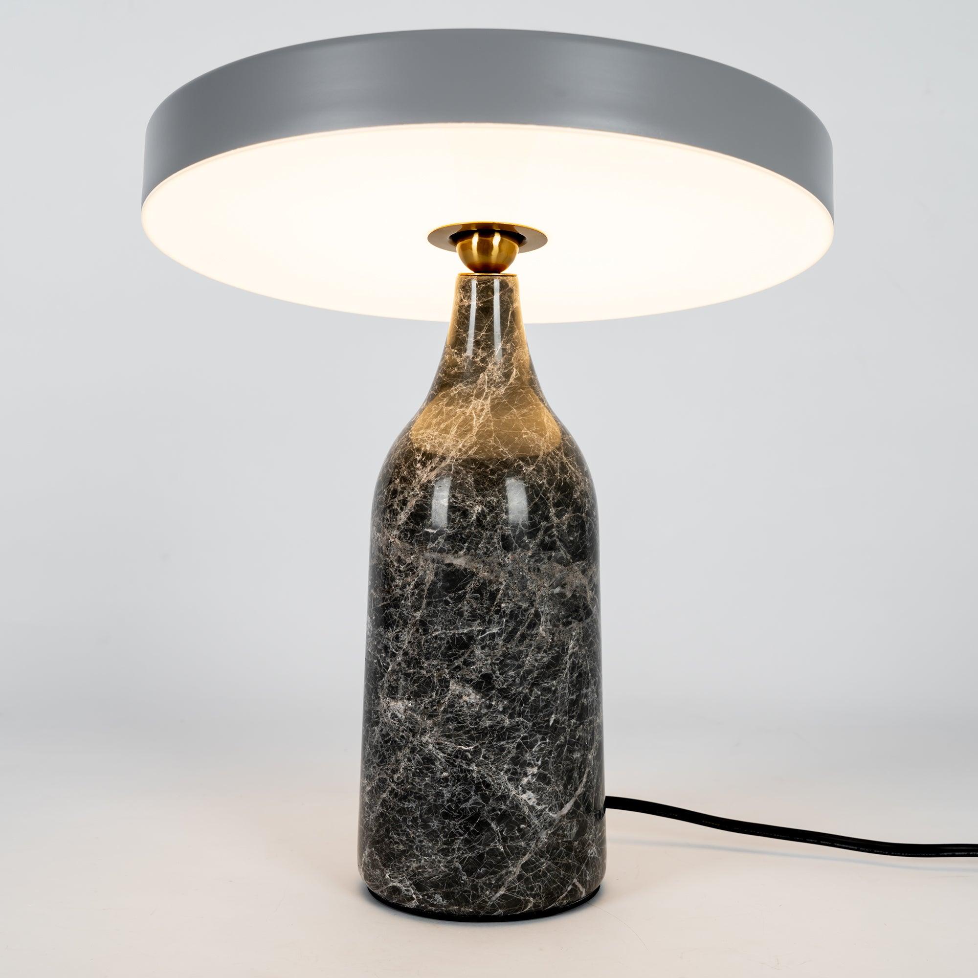 Eddy Table Lamp - ∅ 12.6″ x H 13.2″ / Dia 32cm x H 33.6cm / Grey / US plug