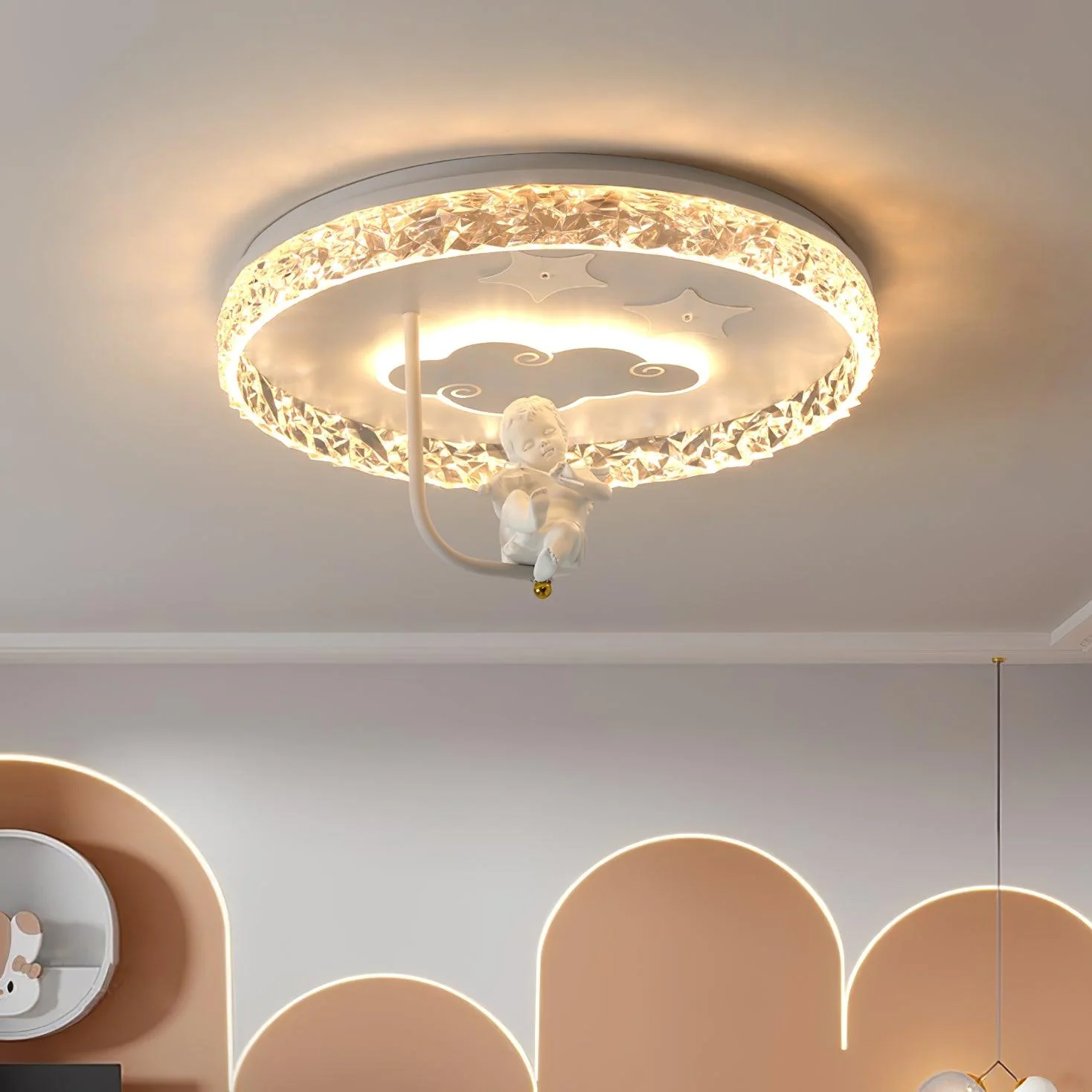 Потолочный светильник Round Carousel Children's - ∅50см х 31см, белый, холодный свет