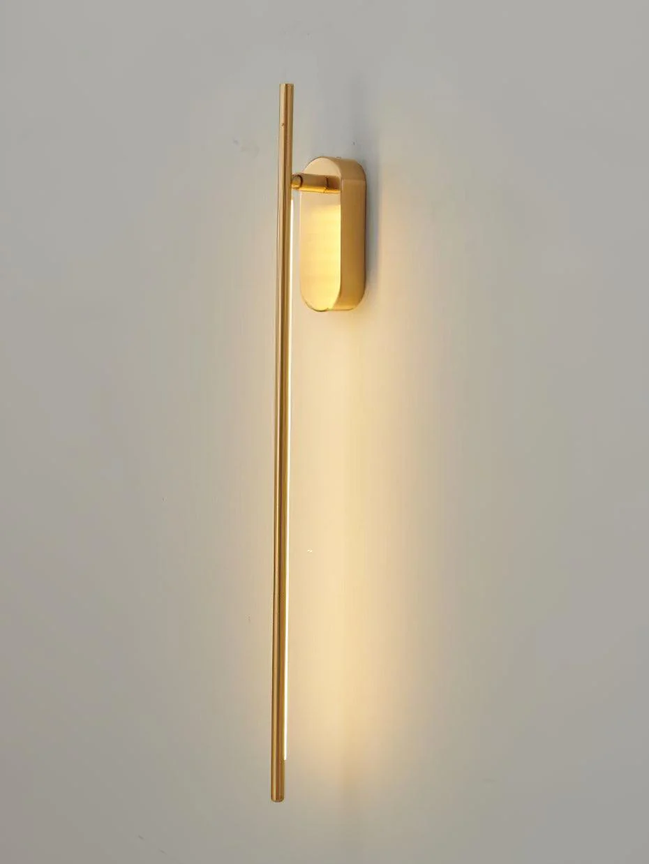 Настенный светильник Stick Shaped Metal - 5см x 8см x 95см, оксидированный черный, теплый свет, диммер