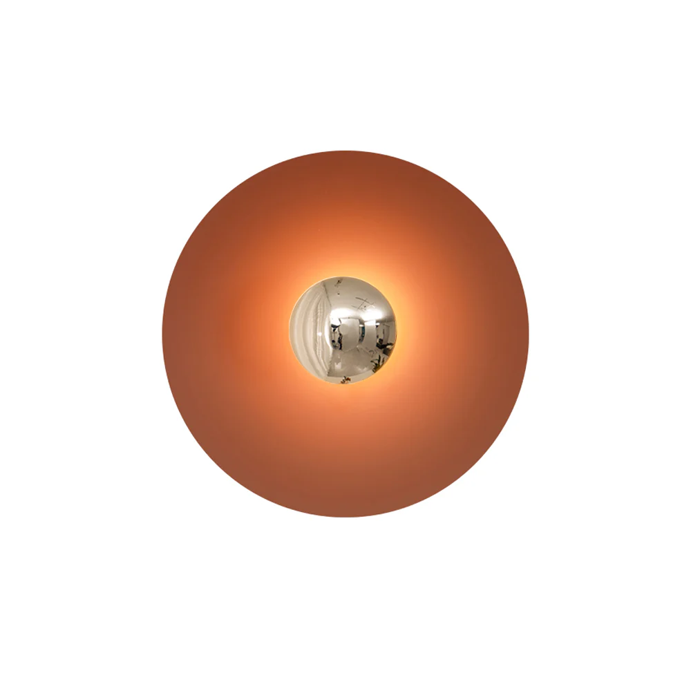 Simplicity Glow Wall Light - ∅ 15.7″ x H 15.7″ Set of 2 / White & Antique copper / Warm Light