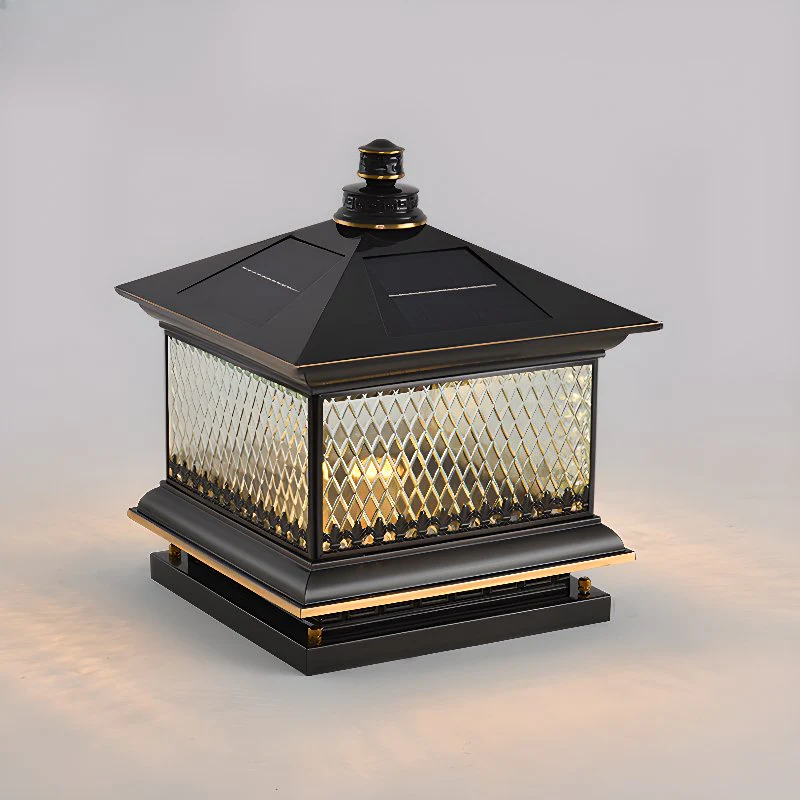 Уличный светильник Diamond Solar Post - 40см x 40см x 43см, медь, теплый свет