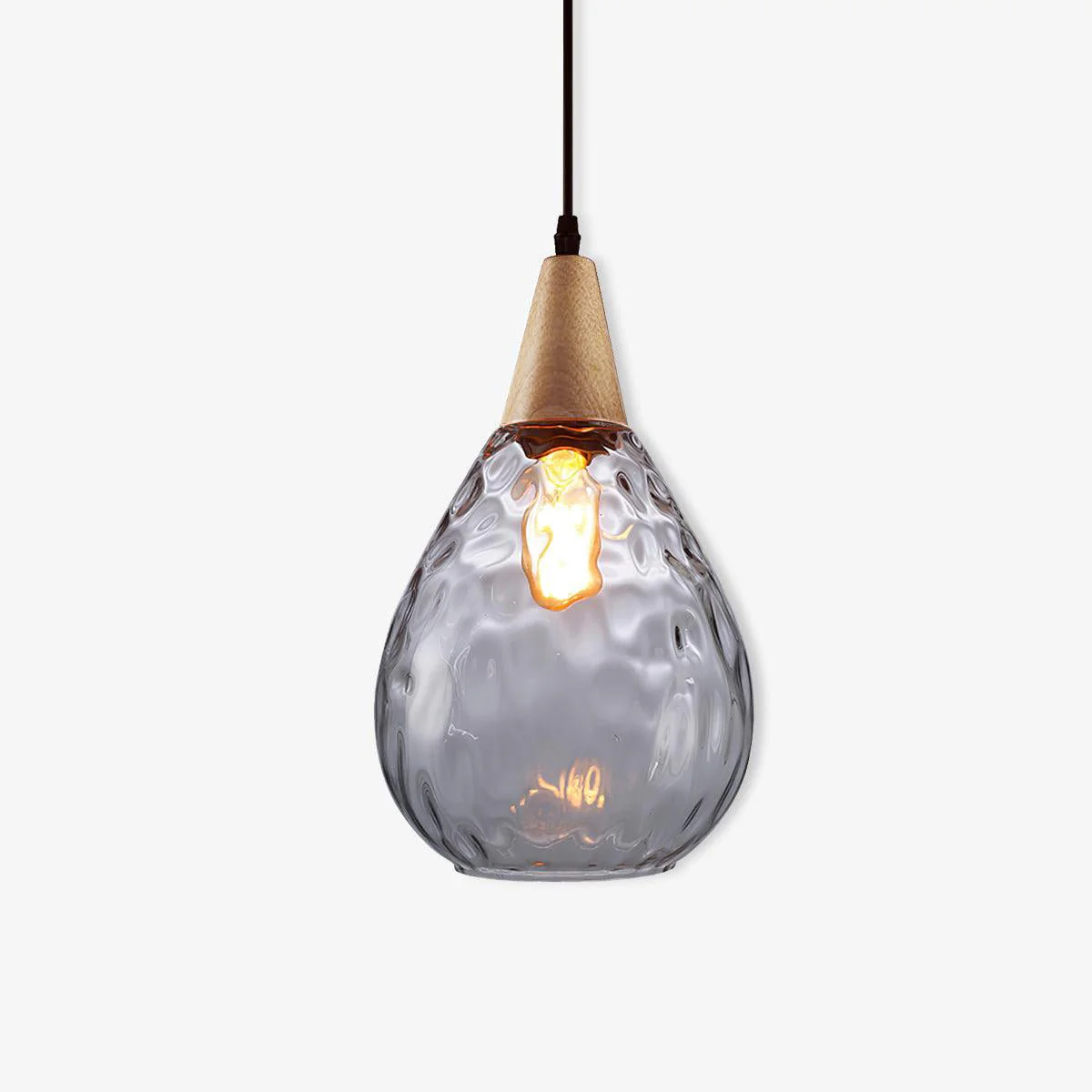 Подвесной светильник Besnier Glass - ∅20см x 23см, черный