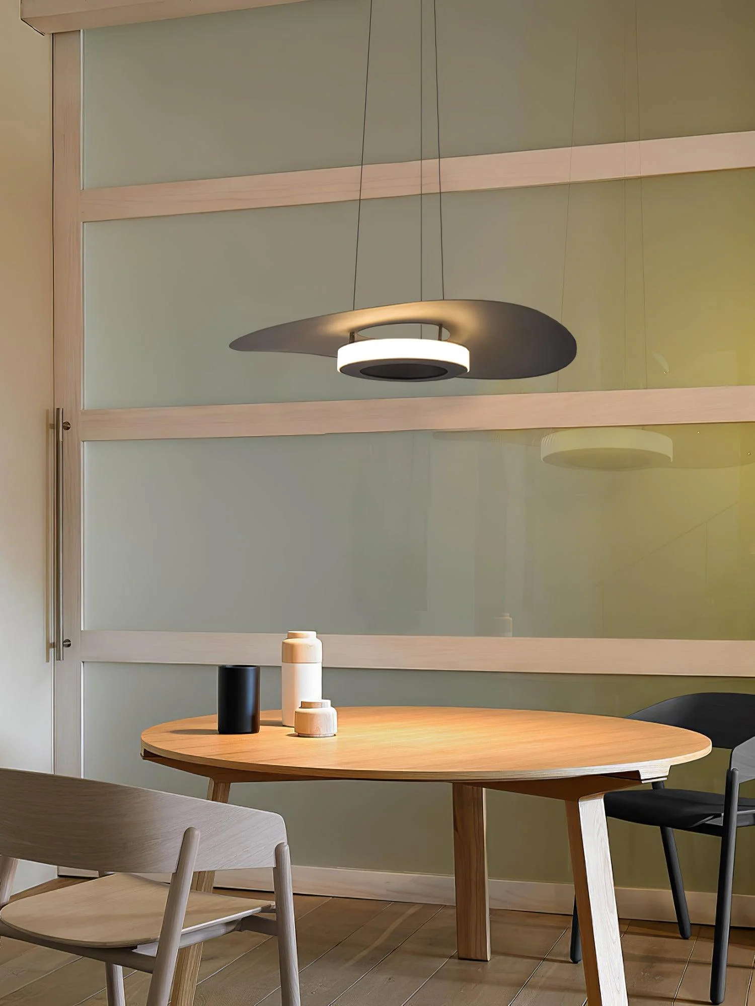 Подвесной светильник UFO LED - ∅60см x 150см, черный, теплый свет