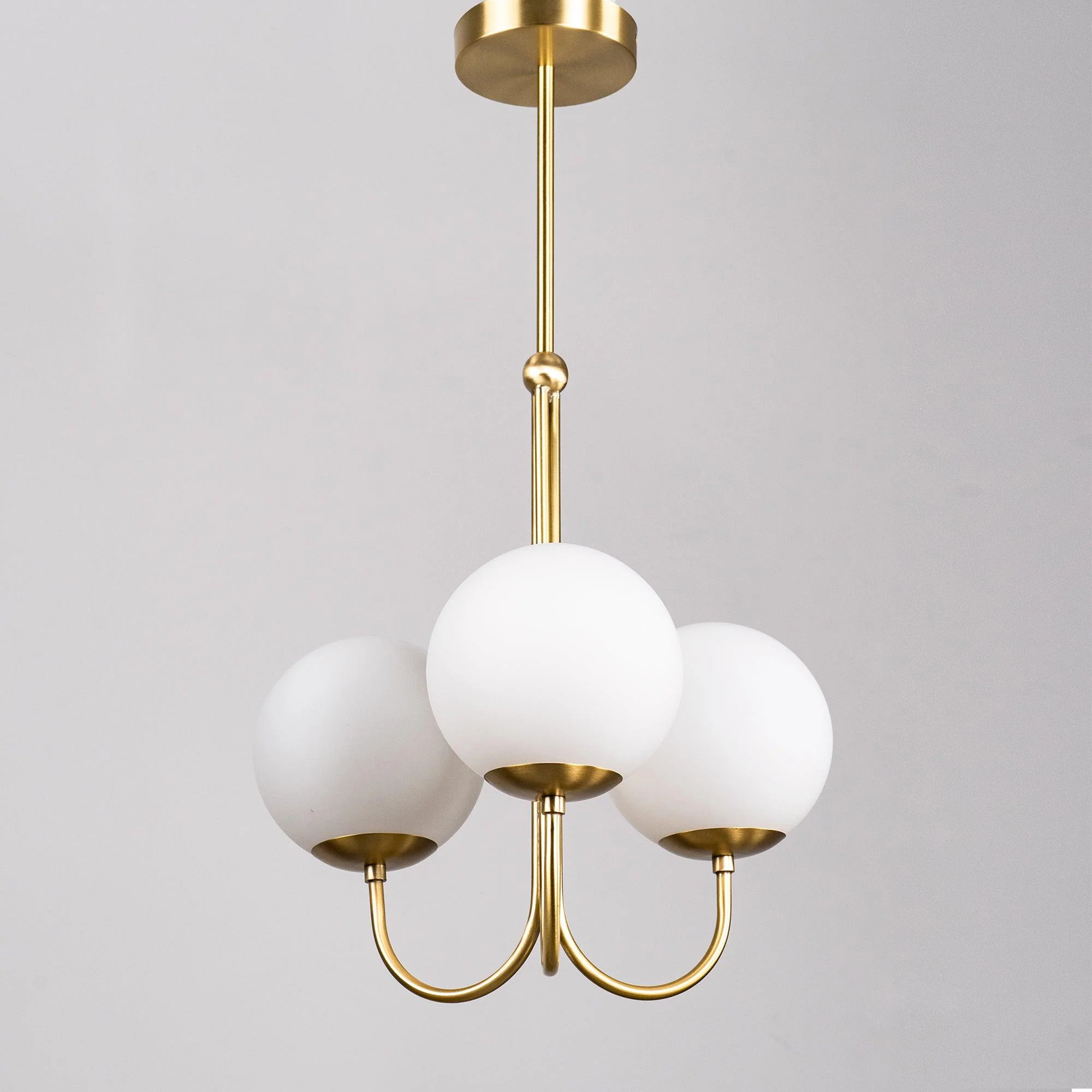 Подвесной светильник Angle - 2 подвеса ∅38см х 88см, полированный латунь