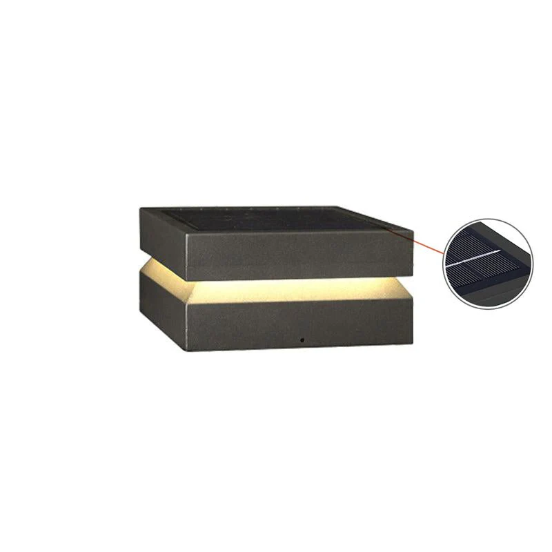 Уличный светильник Square Post Outdoor - модель A, проводная версия, 30см x 30см x 15см, тёплый свет
