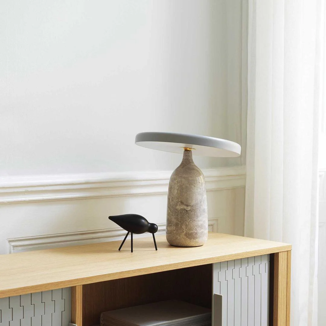 Eddy Table Lamp - ∅ 12.6″ x H 13.2″ / Dia 32cm x H 33.6cm / Grey / US plug