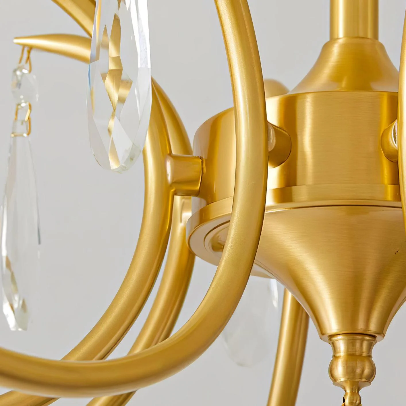 Потолочный светильник Shell Brass - 8 плафонов ∅90см x 30см, латунь, прозрачный