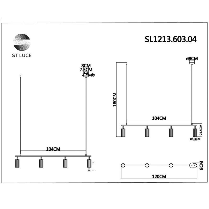 Светильник подвесной ST Luce KENDO SL1213.603.04