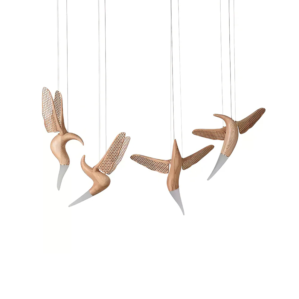 Люстра Dancer - модель E, 50см x 26см x 80см, орех, теплый свет