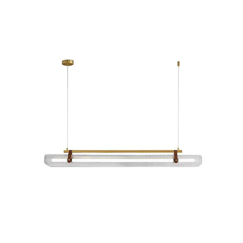 Люстра Acrylic Linear - 100см x 10см x 16см, золотой, черный, прозрачный, холодный свет
