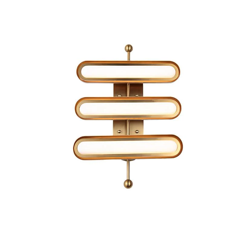 Capsule Wall Lamp - Set of 2 / Gold & Frosted white / Warm White