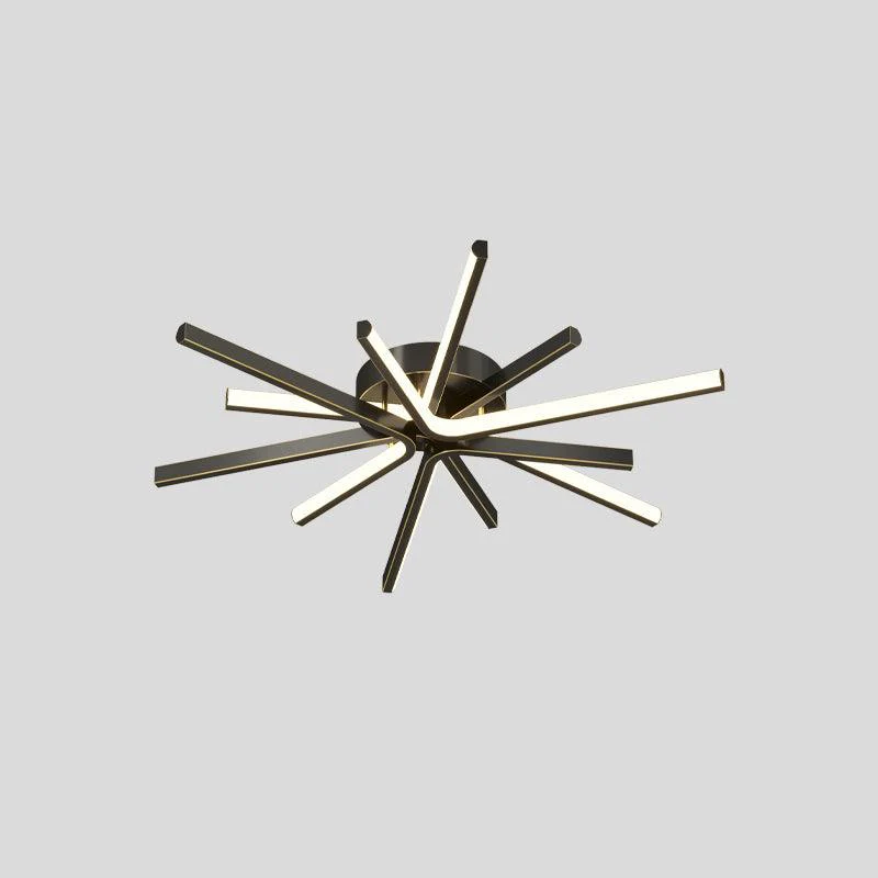 Потолочный светильник Brass Starbursts - ∅100см х 15см, черный, белый, 3000-6500К