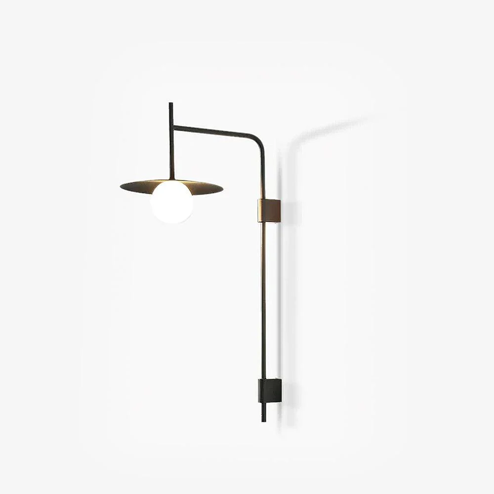 Настенный светильник Gea Swing Arm - ∅25см x 80см, черный