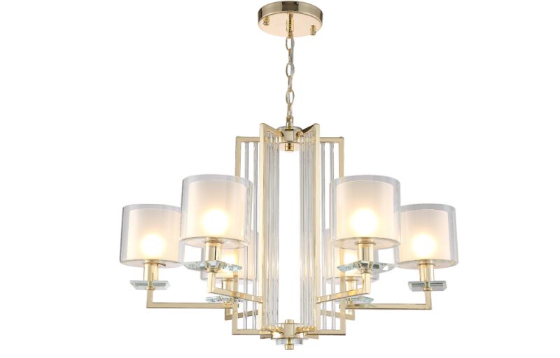 Люстра Crystal Lux NICOLAS NICOLAS SP-PL6 GOLD/WHITE