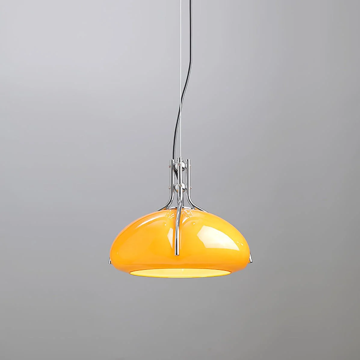 Подвесной светильник Quadrifoglio - ∅30см x 30см, хром, оранжевый