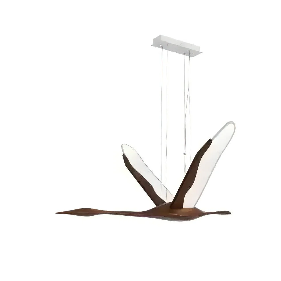 Подвесной светильник Solitude Crane - 118см x 97см x 52см, дерево, теплый свет