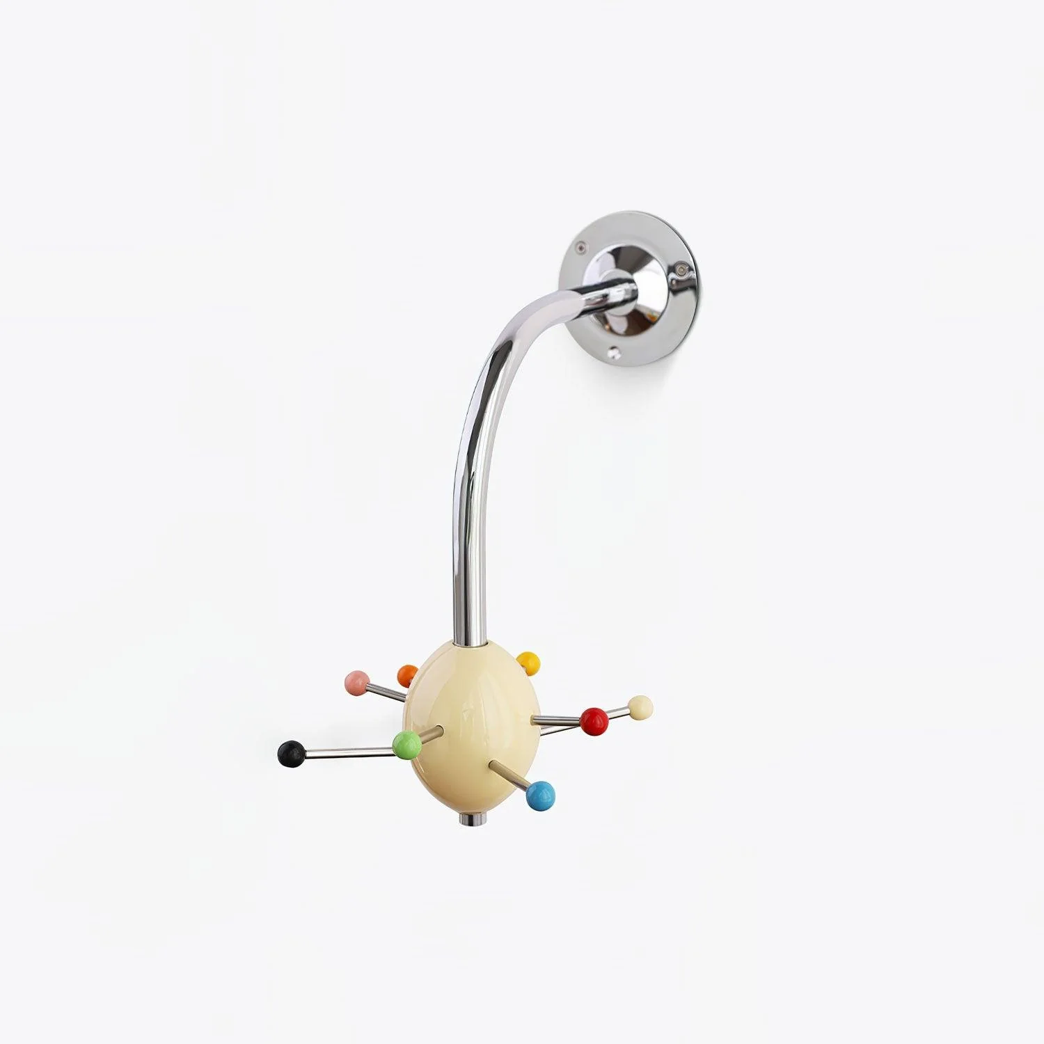 Sputnik Coat Rack - Set of 2 / Chrome＆Beige