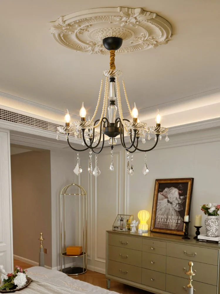 Люстра Empress Crystal - 6 источников света ∅60см x 58см, черный, прозрачный