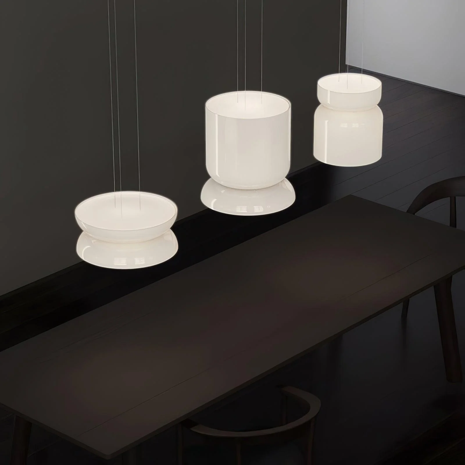 Подвесной светильник Totem Led - ∅33см x 36см, белый, теплый свет