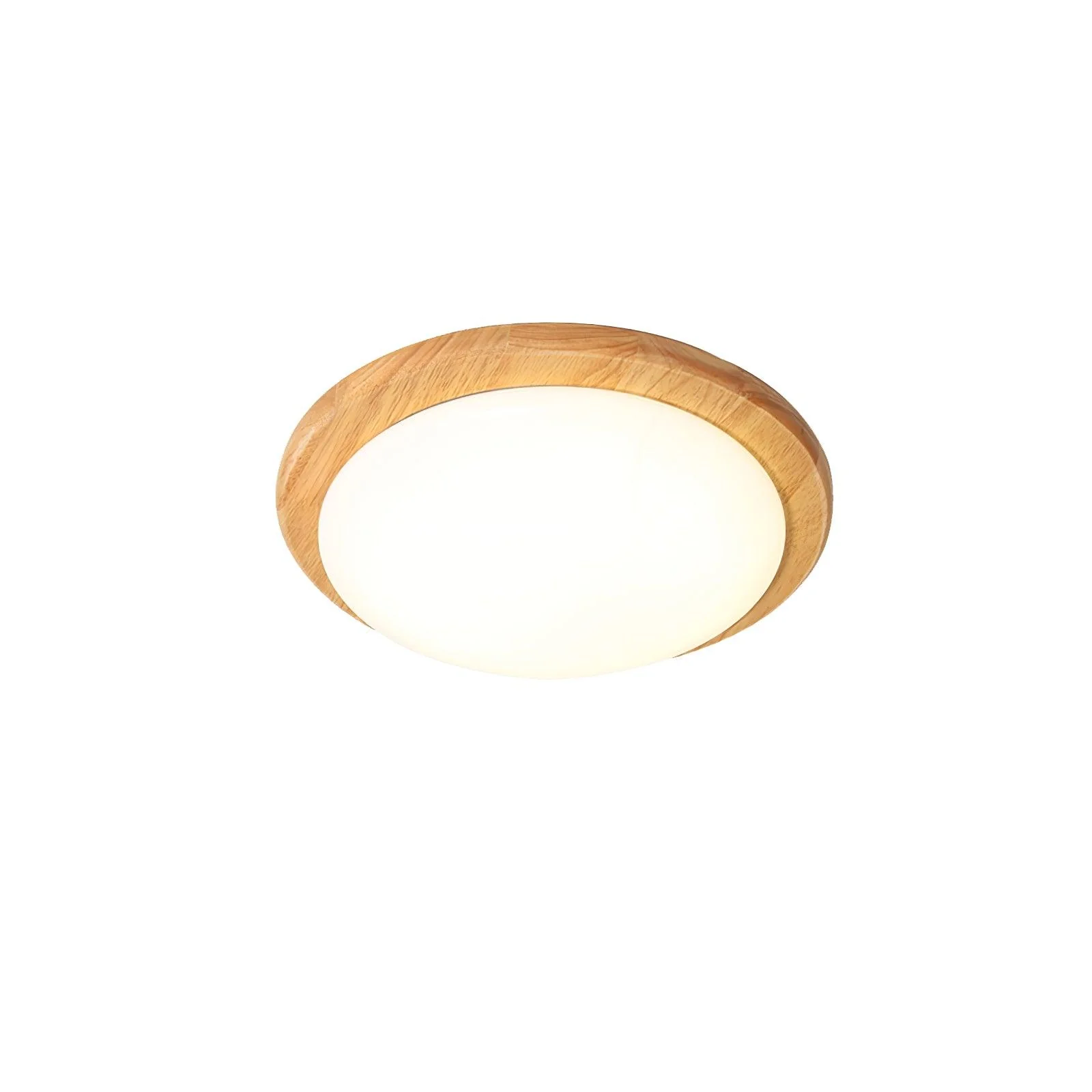 Потолочный светильник Drum Wood - круг, ∅40см x 10см, дерево, 3000-6500К
