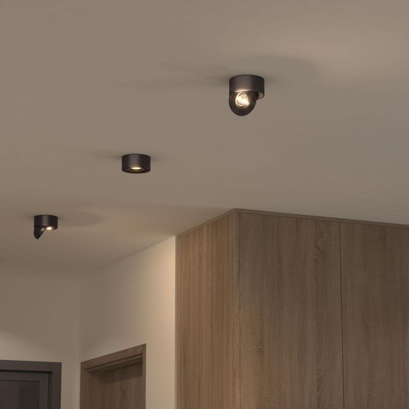 Накладной светодиодный светильник Elektrostandart Glide 25100/LED 8W 4200K чёрный жемчуг
