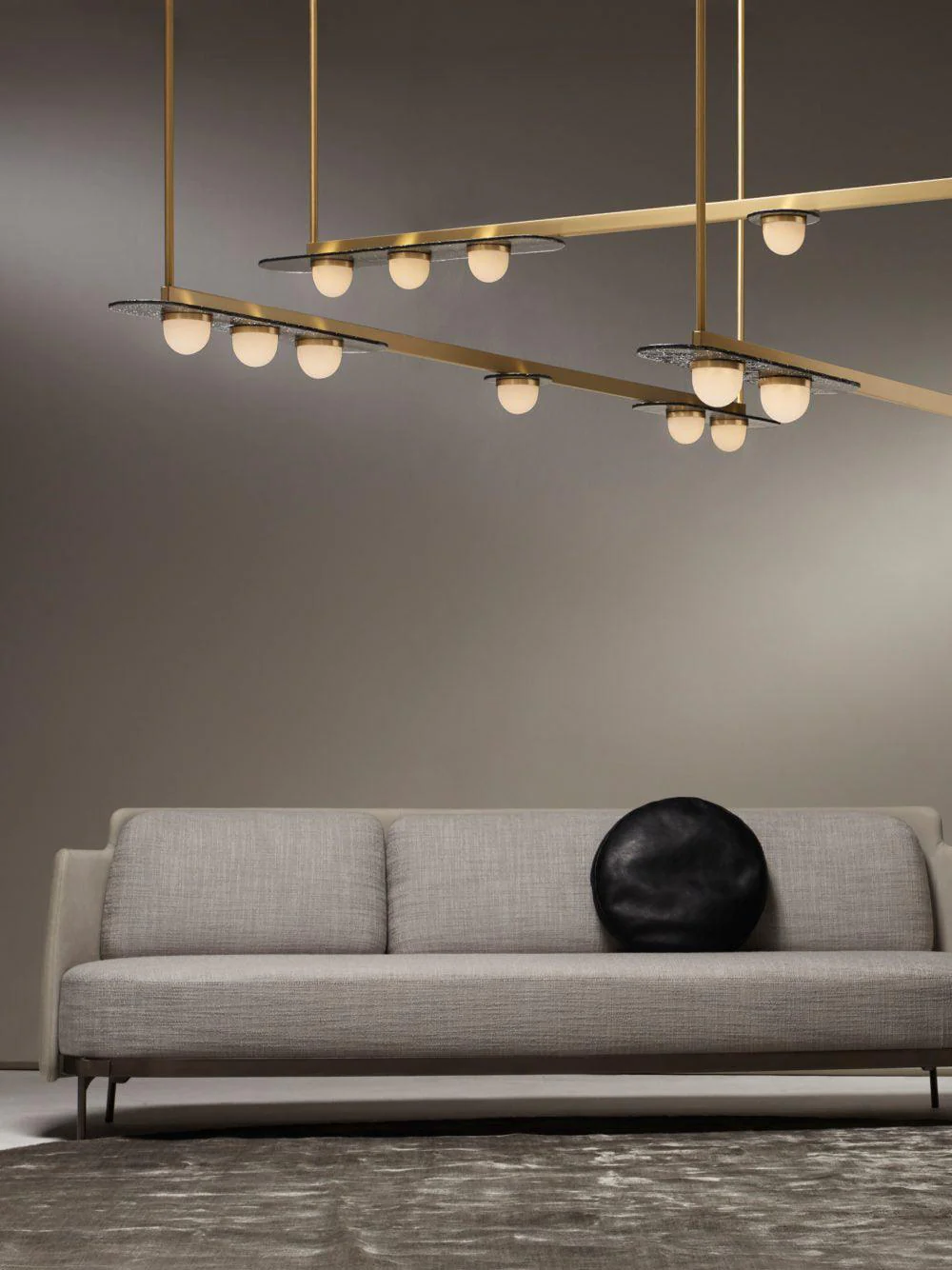 Люстра Modulo Horizontal - 138см x 88см x 80см, золотой, холодный свет
