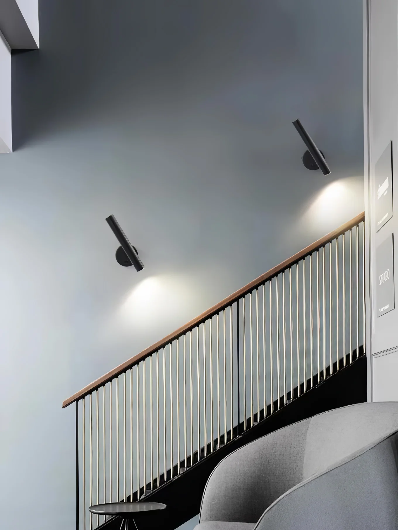 Slender Adjustable Wall Lamp - Set of 2 / Black / Warm Light