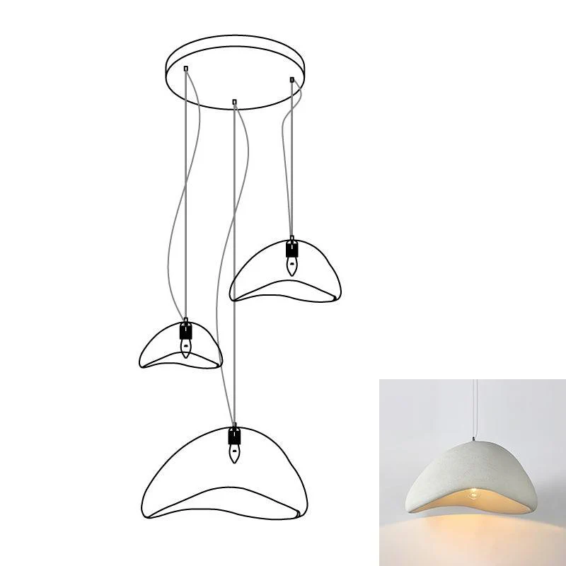 Люстра Khmara Halia Combination A - ∅40см x 22см + ∅60см x 33см, серый, длинное крепление