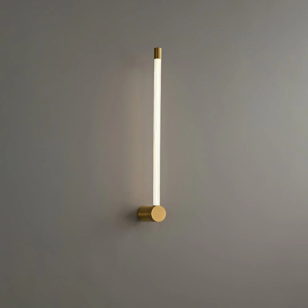 Linear LED Sconce - ∅ 2.7″ x H 25.6″ Set of 2 / Black / Warm Light