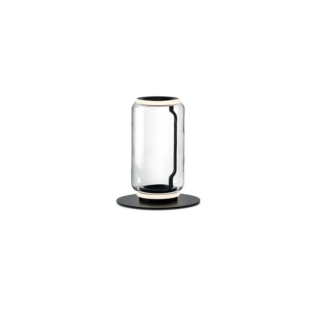 Торшер Bamboo Glass - ∅28см x 57см, стекло, черный, теплый свет