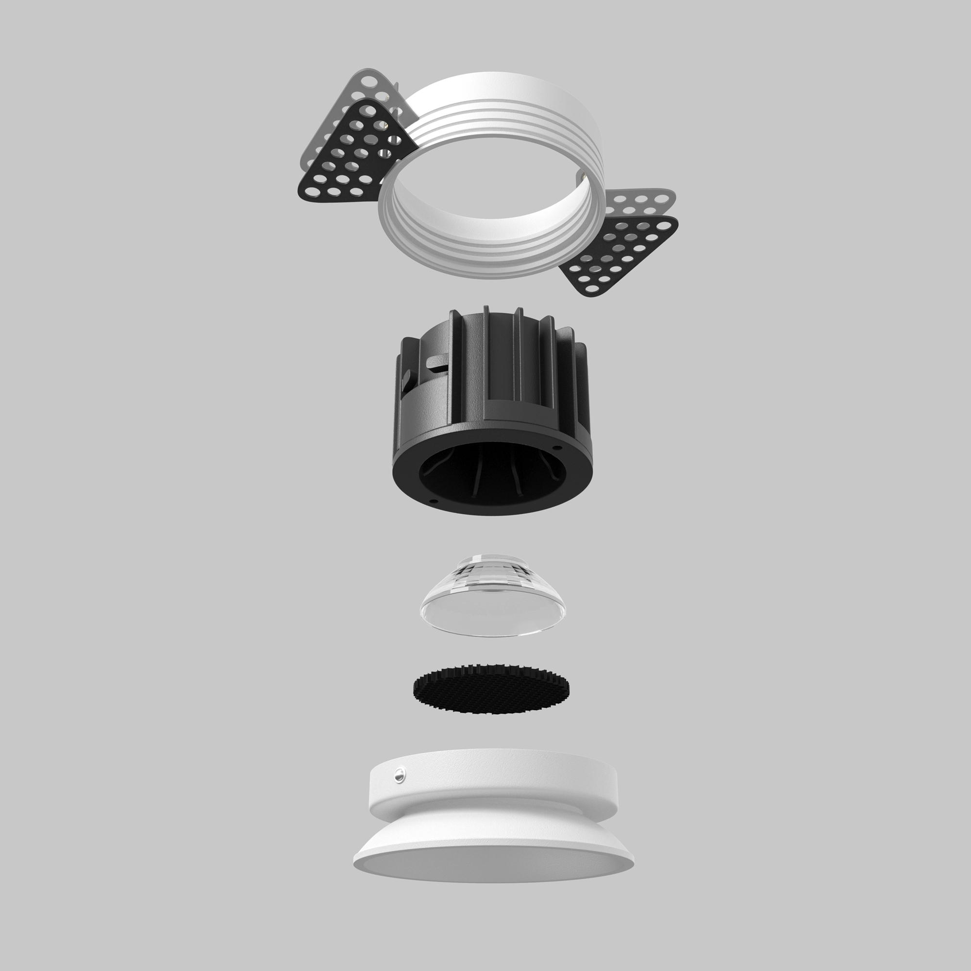 Встраиваемый светильник Maytoni Round 12W LED 2700K DL058-12W2.7K-TRS-W