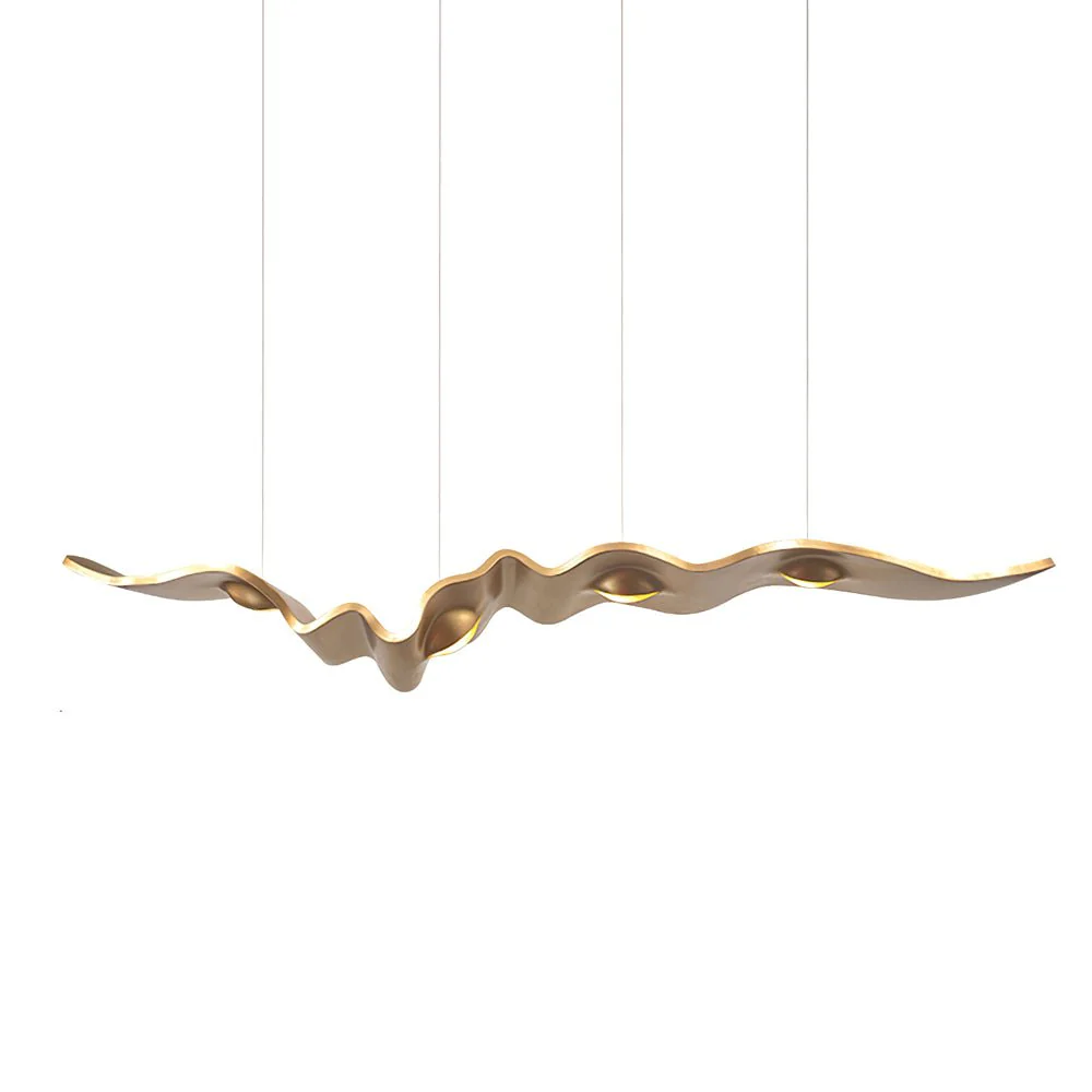 Люстра Gold Ribbon - ∅190см x 150см, золотой, теплый свет