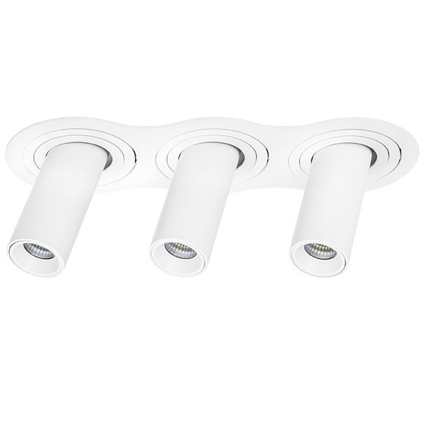 Комплект из светильника и рамки Lightstar INTERO TUBO LED 10W*3 500LM*3 60G БЕЛЫЙ 4000K (217636+217264+217264+217264), шт i636264