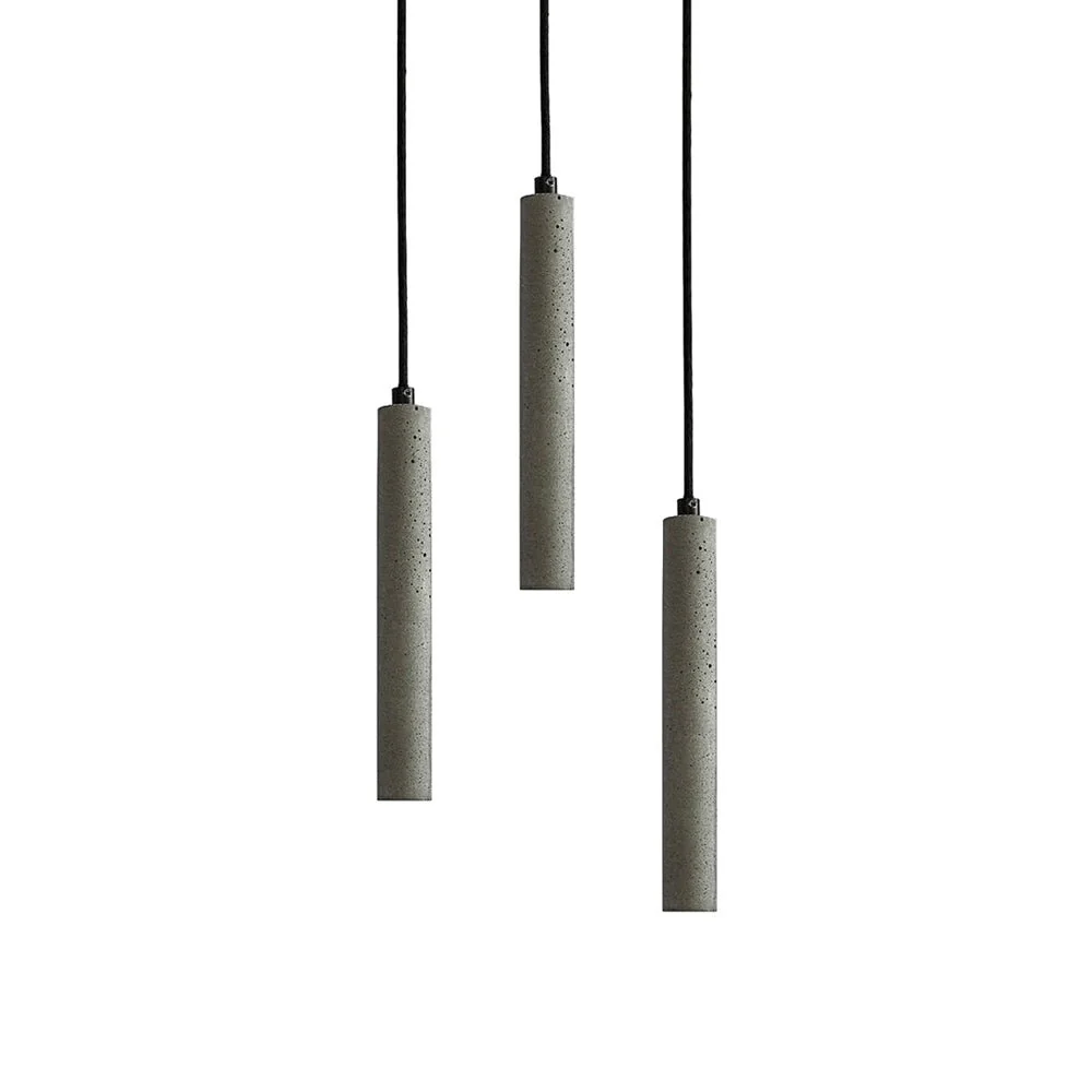 Подвесной светильник Bang Concrete - 8 подвесов ∅30см x 200см, серый бетон