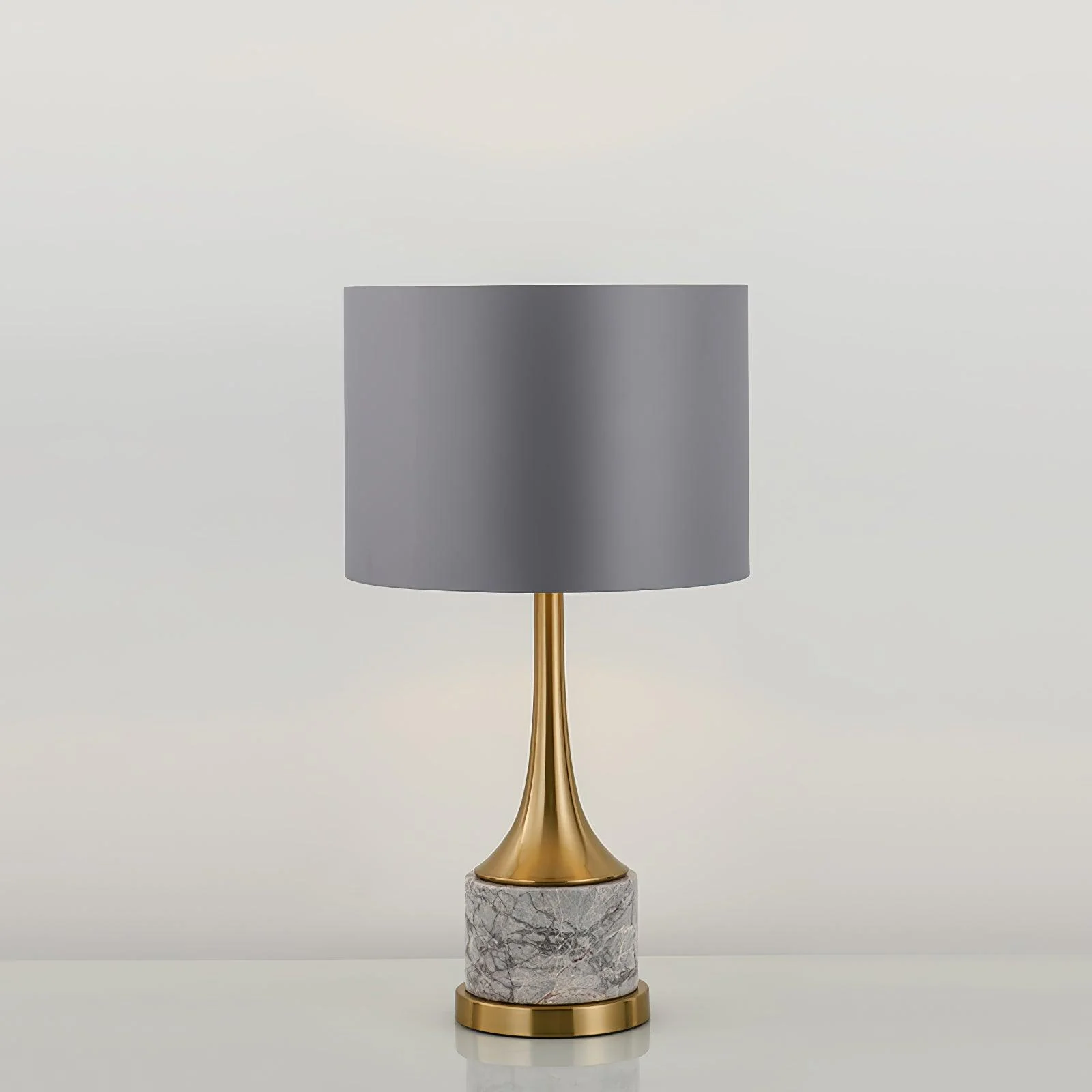 Expino Table Lamp - ∅ 15.7″ x H 30.3″ / Dia 40cm x H 77cm / Gold & Grey / AU plug