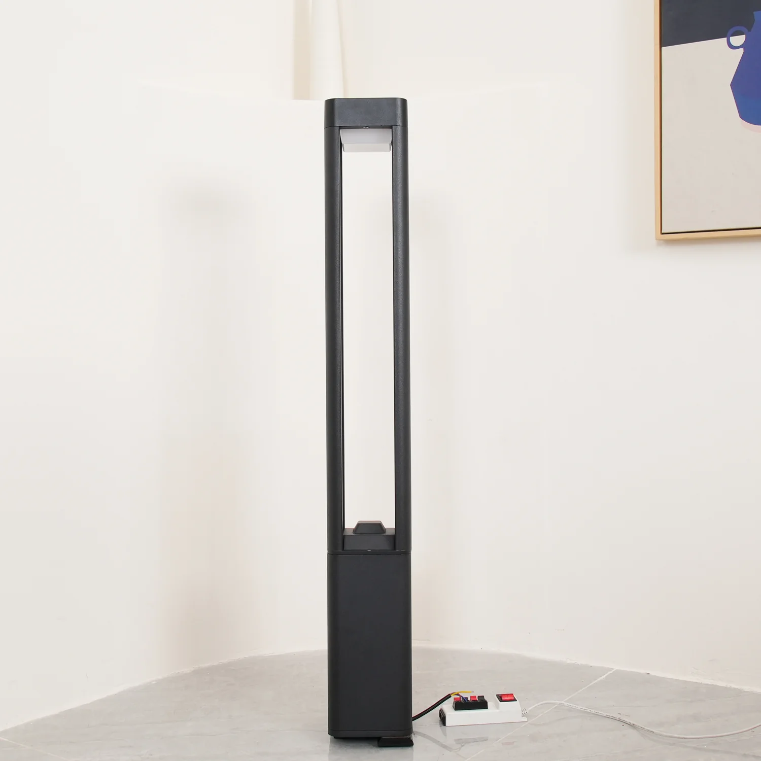 Уличный светильник Rectangular Column Garden - ∅10см x 60см, черный, теплый свет
