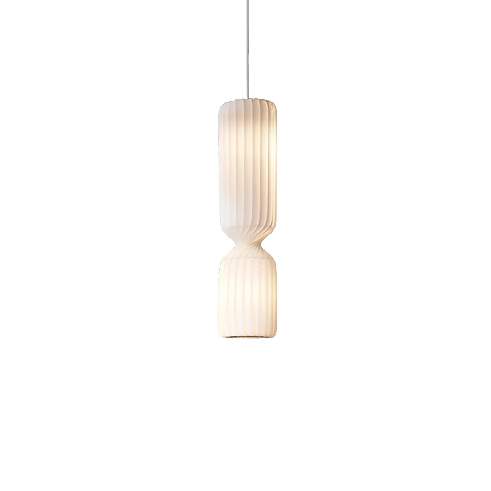 Подвесной светильник Twist - ∅25см x 140см, белый, теплый свет