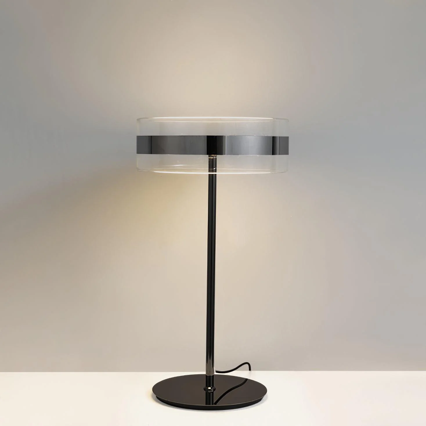 Impex Florina Chrome Table Lamp - ∅ 7.9″ x H 15.7″ / Dia 20cm x H 40cm / Chrome / US plug